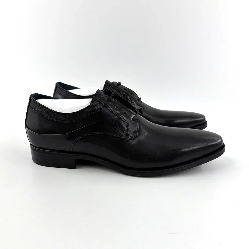 Johnston & Murphy Gibbons Plain Toe Dress Shoes Black Full Grain Size 13M